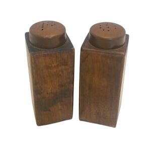 Vintage Wooden Farmhouse Handmade Salt & Pepper Set